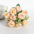 Fleur Artificielle Bouquet de Rose en Soie