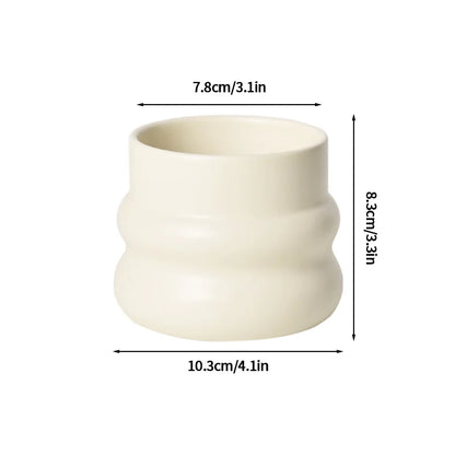 Pot de Fleurs en Céramique Blanc