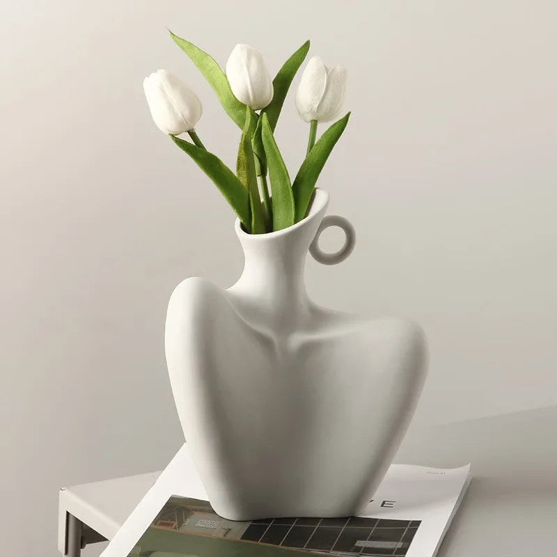 Vase en Céramique Sculpturale
