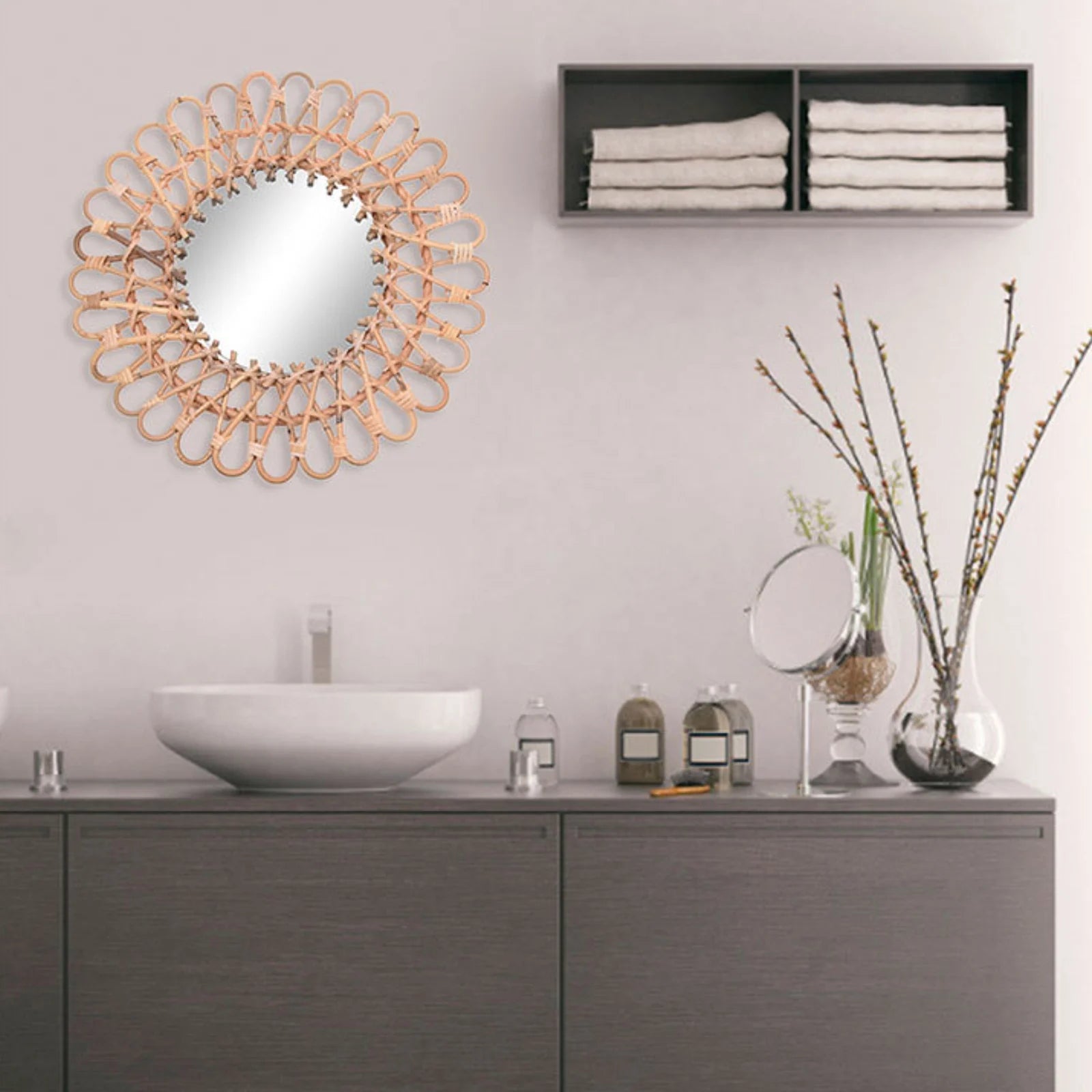 Miroir Décoratif Rond Style Nordique