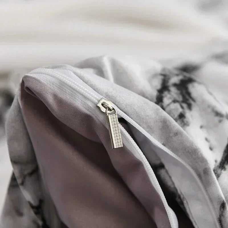 Parure Housse de Couette imprimée Marbre