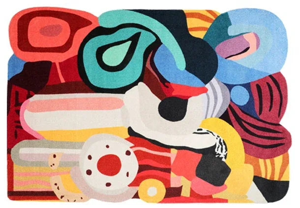 Tapis de Salon Design Coloré