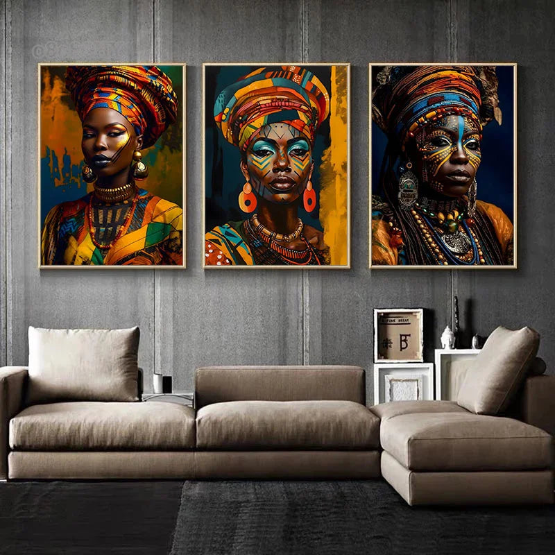 Tableau Moderne Femme Africaine
