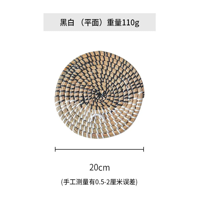 Panier Mural en Paille Colorée