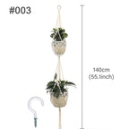 Macramé Mural Porte plantes - Paniers suspendus