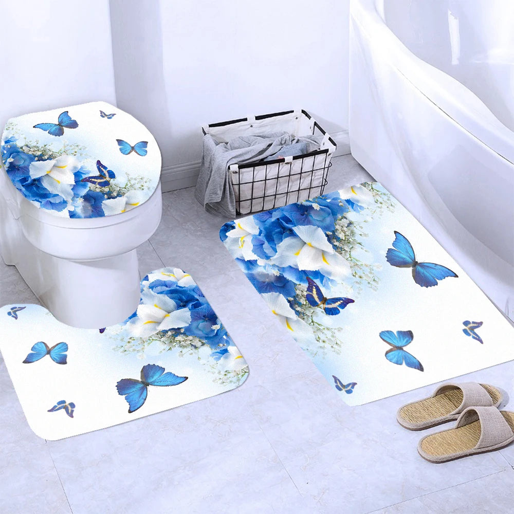 Rideau de Douche en Tissu Fleur