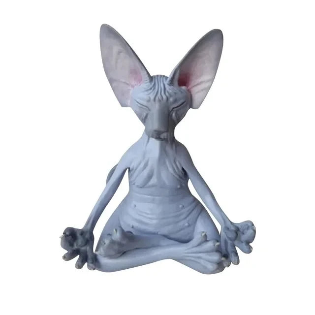 Figurine de Chat Sphynx Bouddha Décoration Intérieure