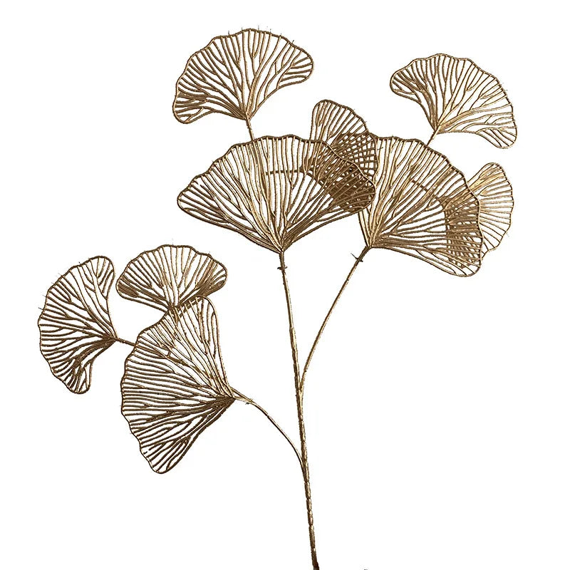 Fleur Artificielle Feuilles Dorées