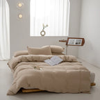Parure Housse de Couette en Coton Lavé
