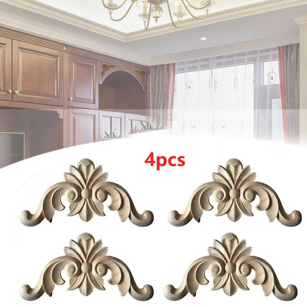 Applique Sculptée en Bois Autocollante