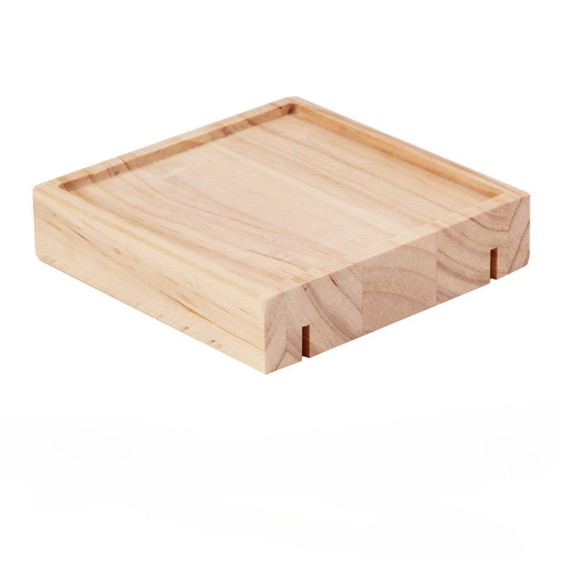 Macramé suspendue en bois naturel - Jardinière