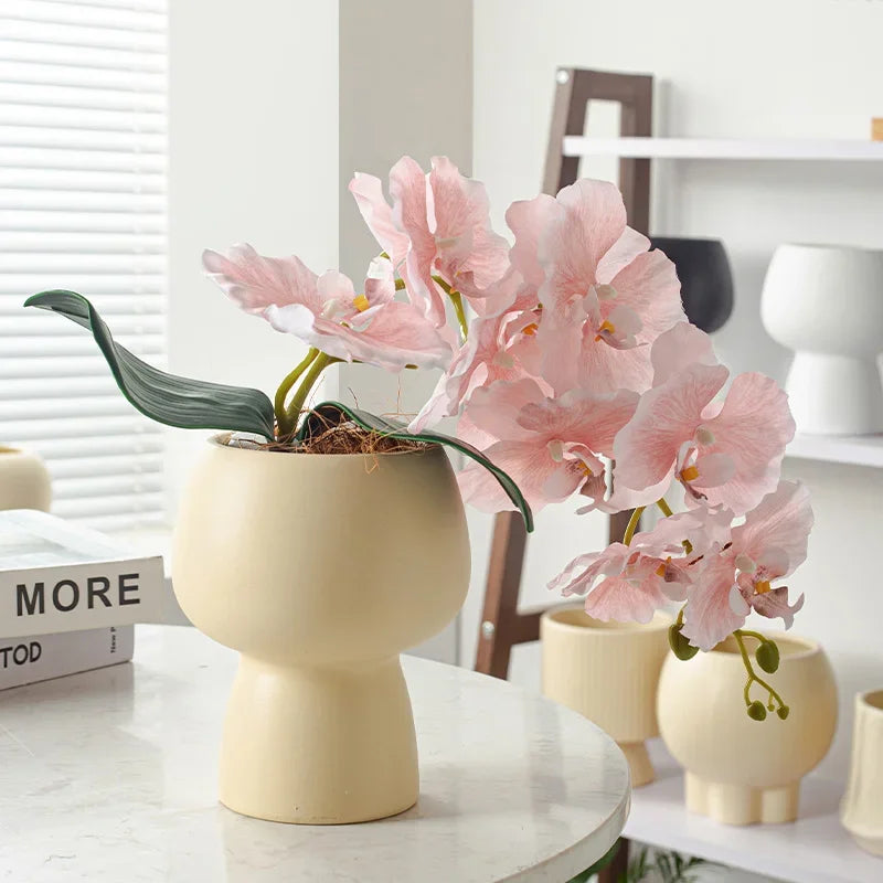 Pot de Fleurs en Céramique Blanc