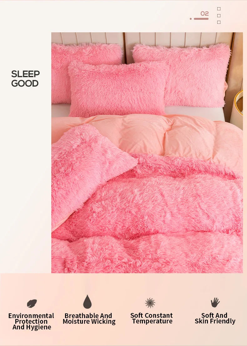 Housse de Couette Luxueuse en Peluche