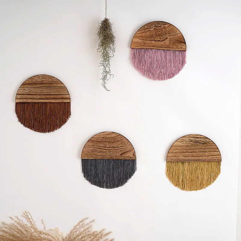 Décoration Murale Demi-Cercle en Macramé