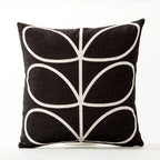Housse de Coussin en Lin à fleurs géométriques modernes