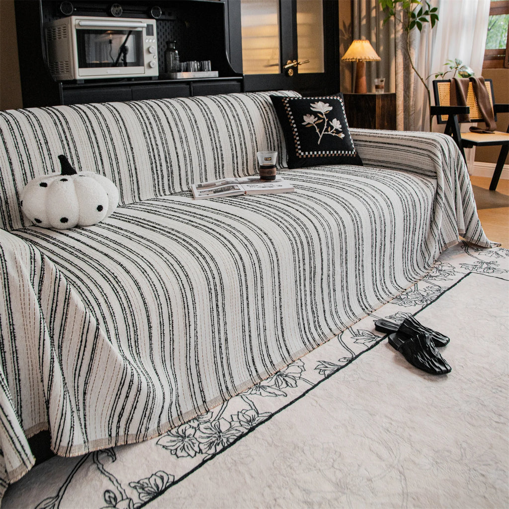 Housse de Canapé en Polaire Jacquard