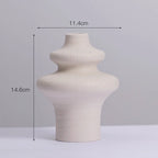 Vase en Céramique Blanc Design spiralé