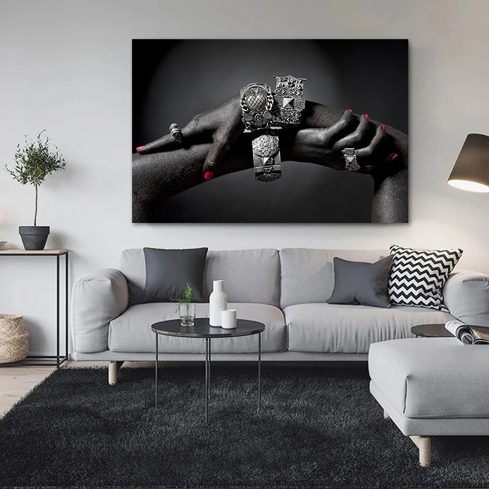 Tableau Moderne Main Africaine