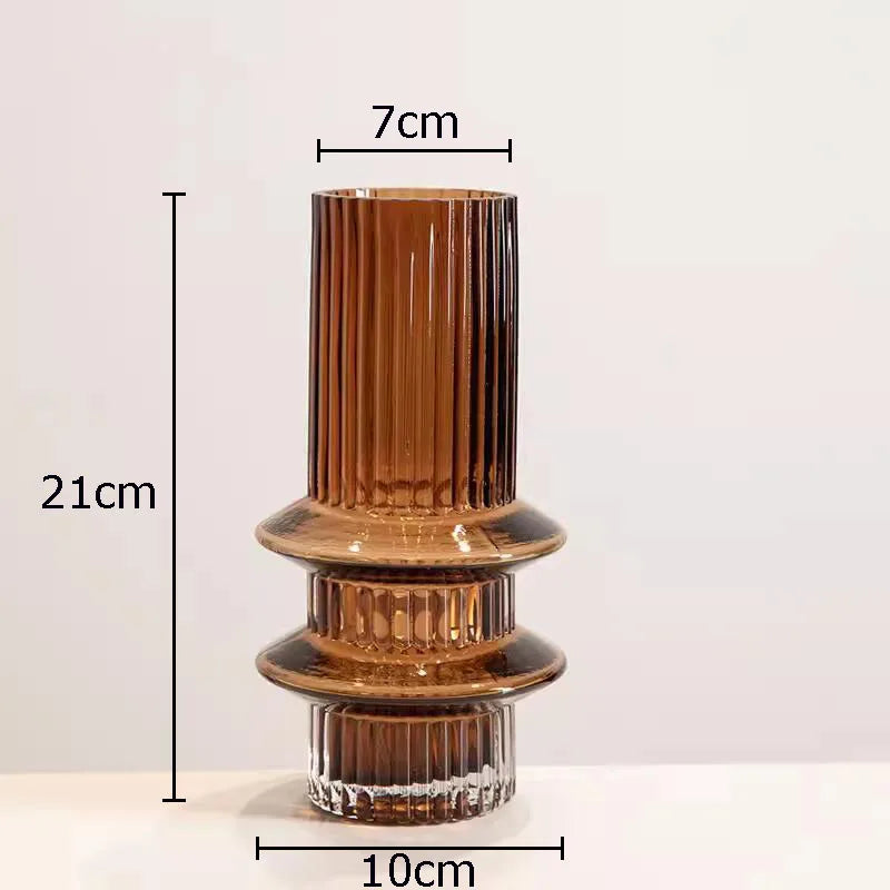 Vase en Verre Ambré