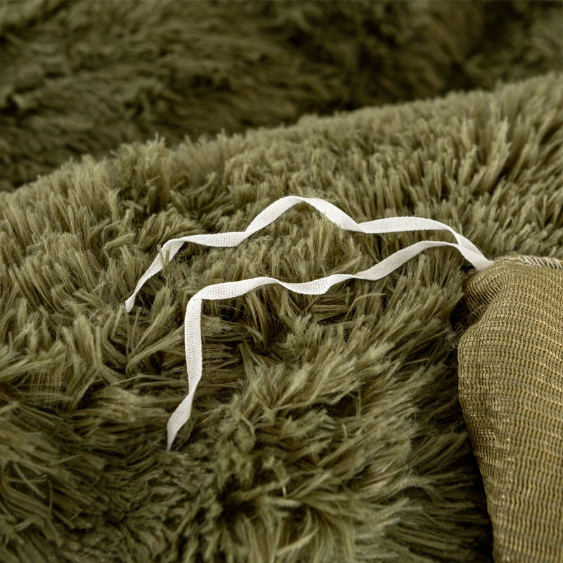 Parure Housse de Couette Fausse Fourrure