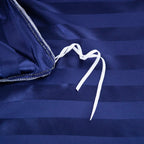 Parure Housse de couette rayée en Satin