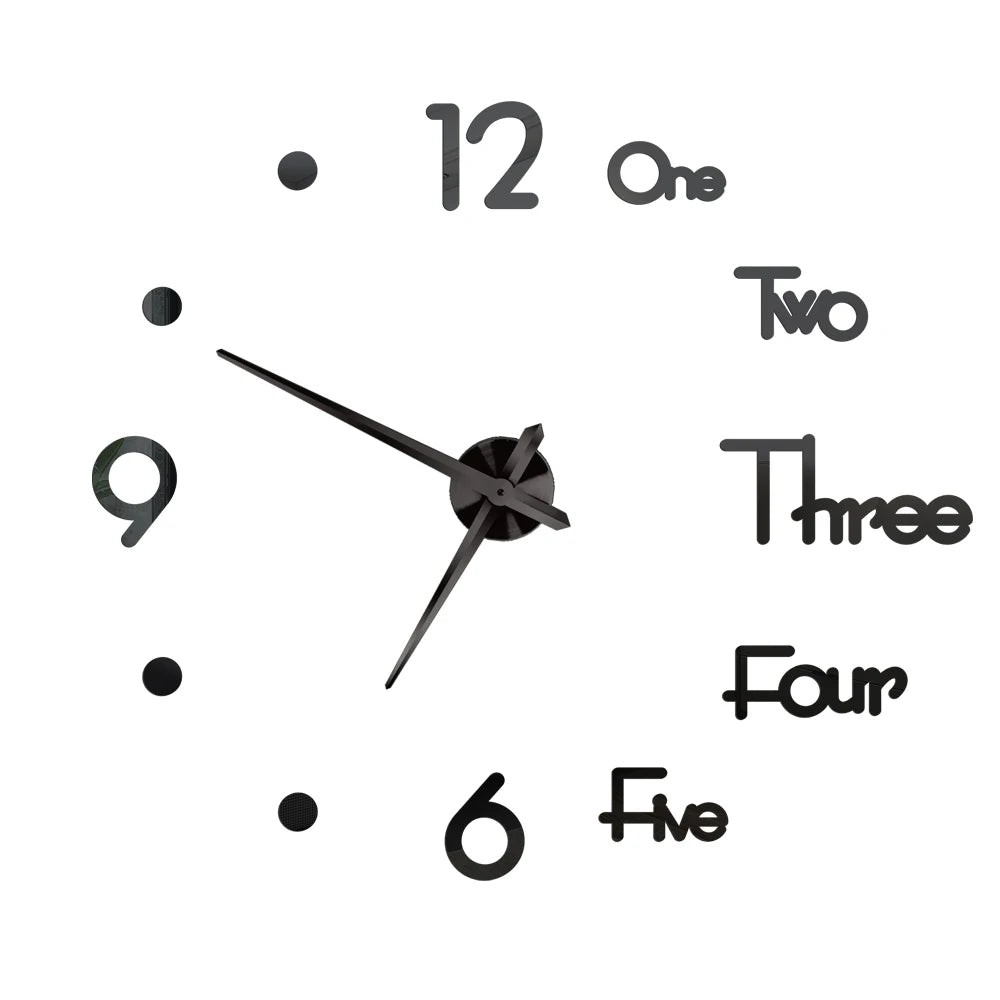 Grande Horloge Murale 3D