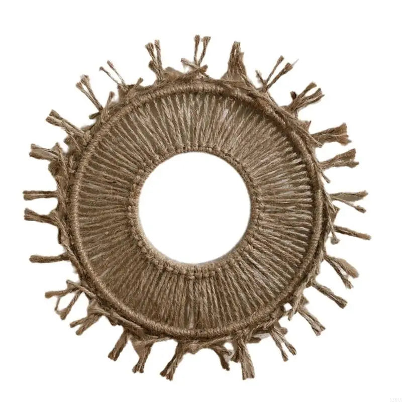 Miroir Mural Rond en Macramé