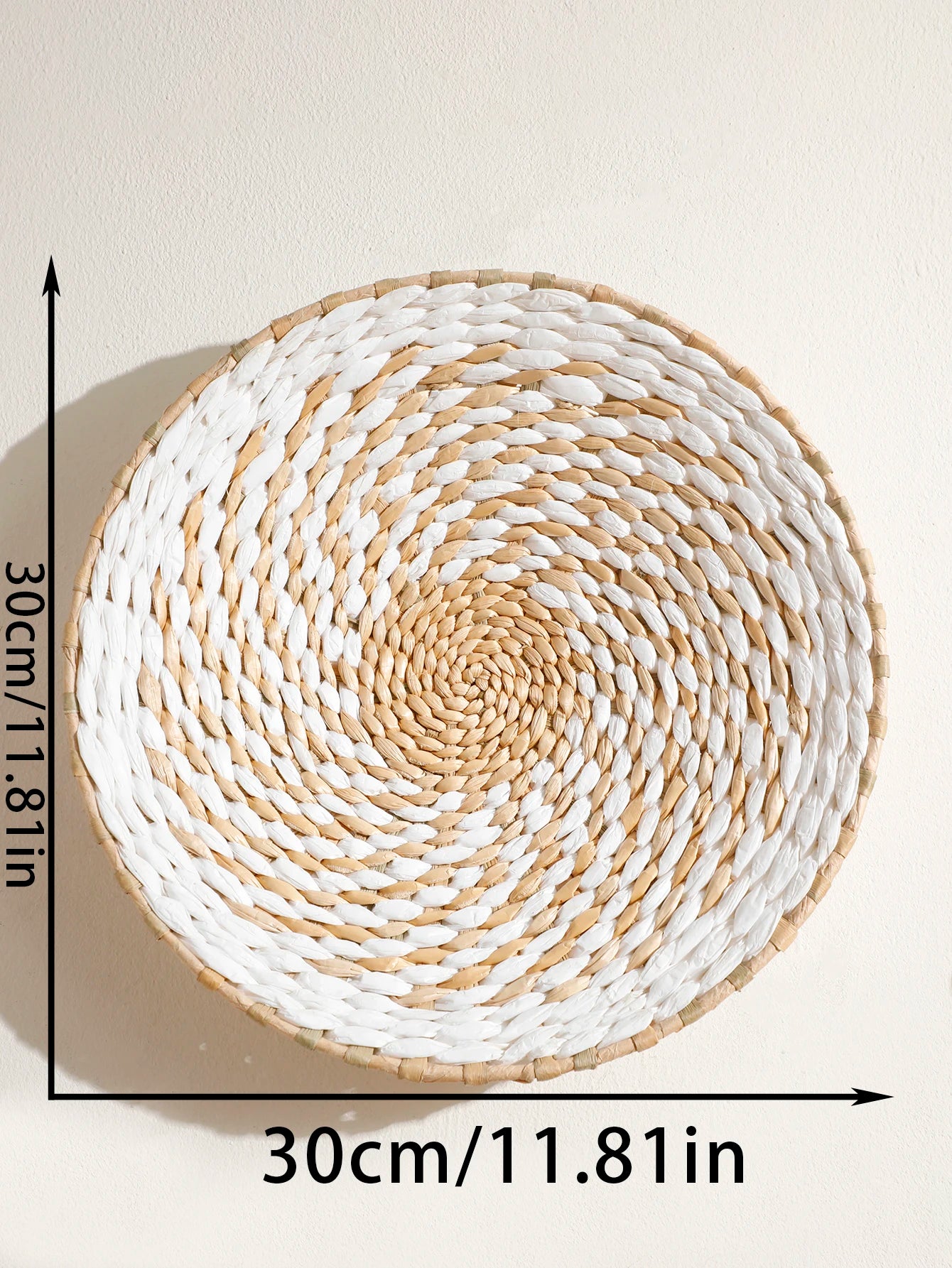 Panier mural en jonc de mer fait main