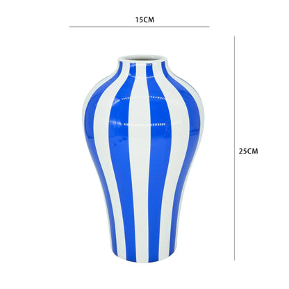 Vase en Céramique Bleu à motifs