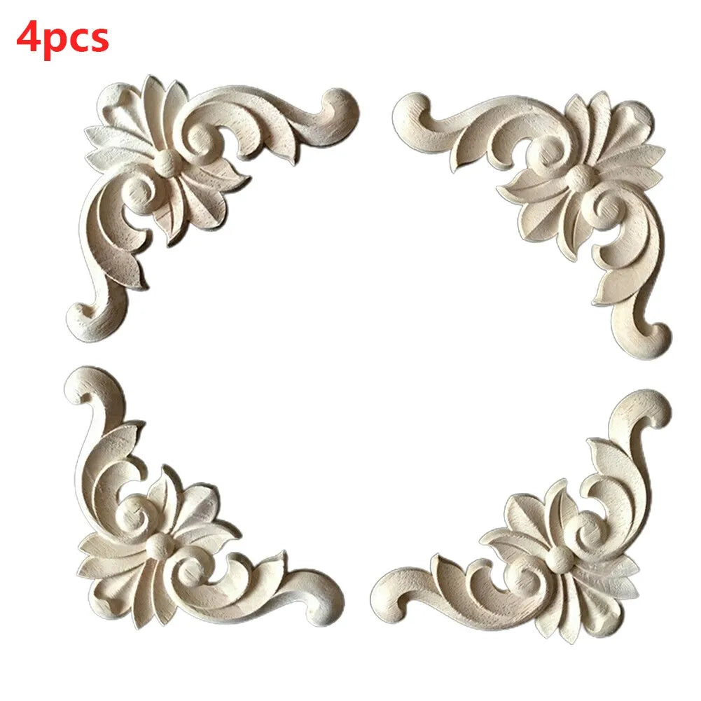 Applique Sculptée en Bois Autocollante