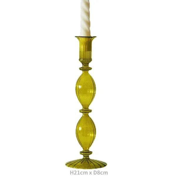 Bougeoir en Verre Coloré