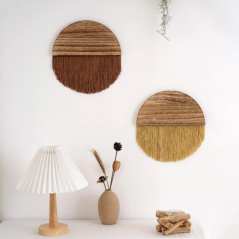 Décoration Murale Demi-Cercle en Macramé