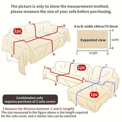 Housse de Canapé en Polaire Jacquard