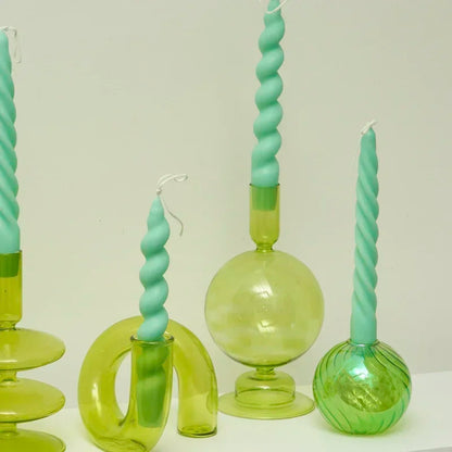 Bougeoir en Verre Coloré