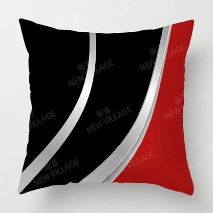 Housse de Coussin Rouge et Noir