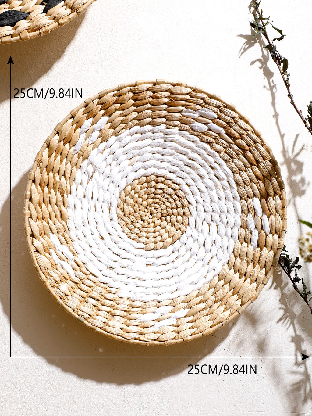 Panier mural en jonc de mer fait main