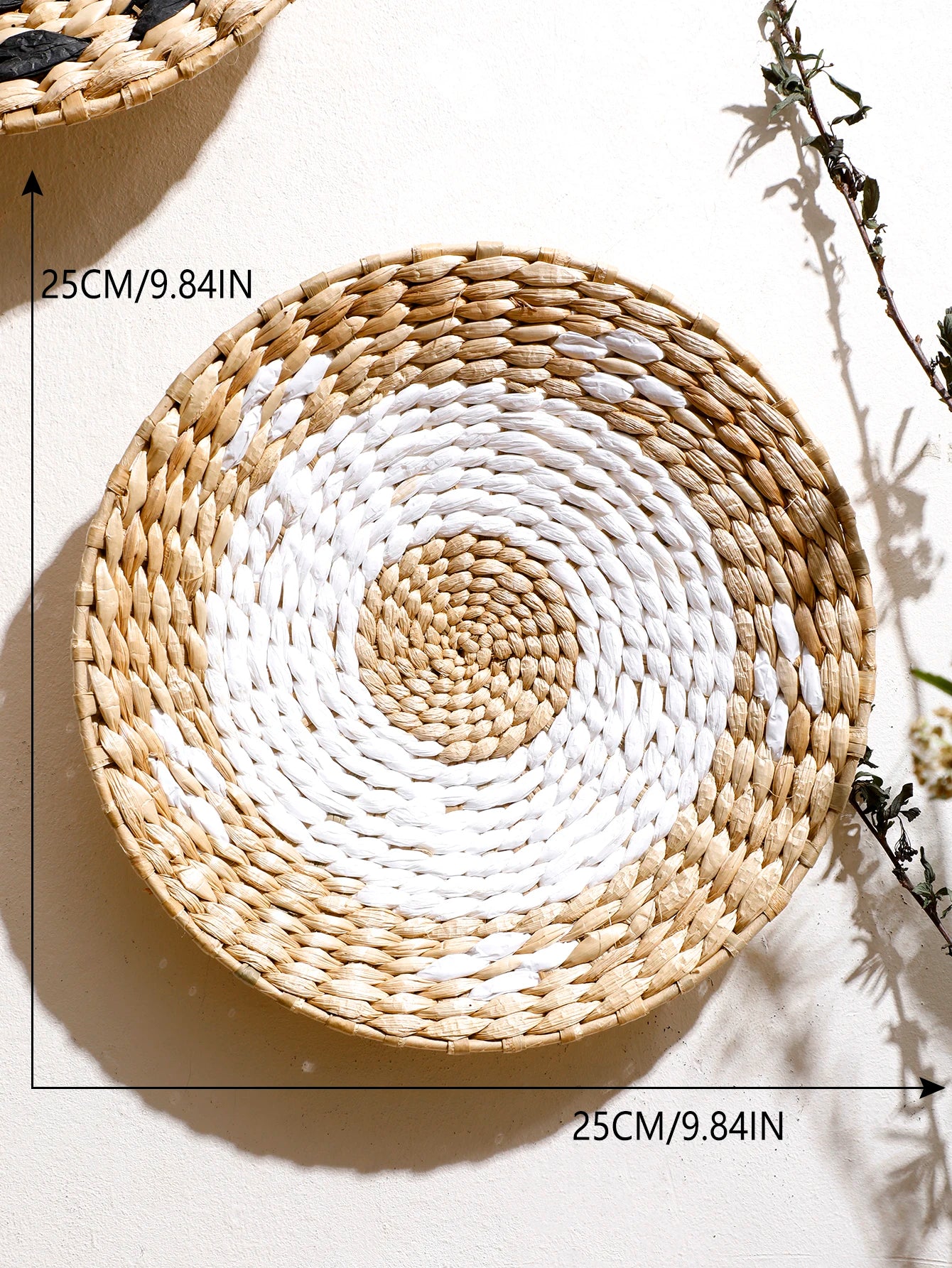 Panier mural en jonc de mer fait main