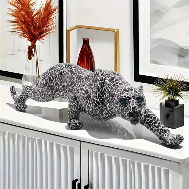 Sculpture Moderne Leopard en Résine