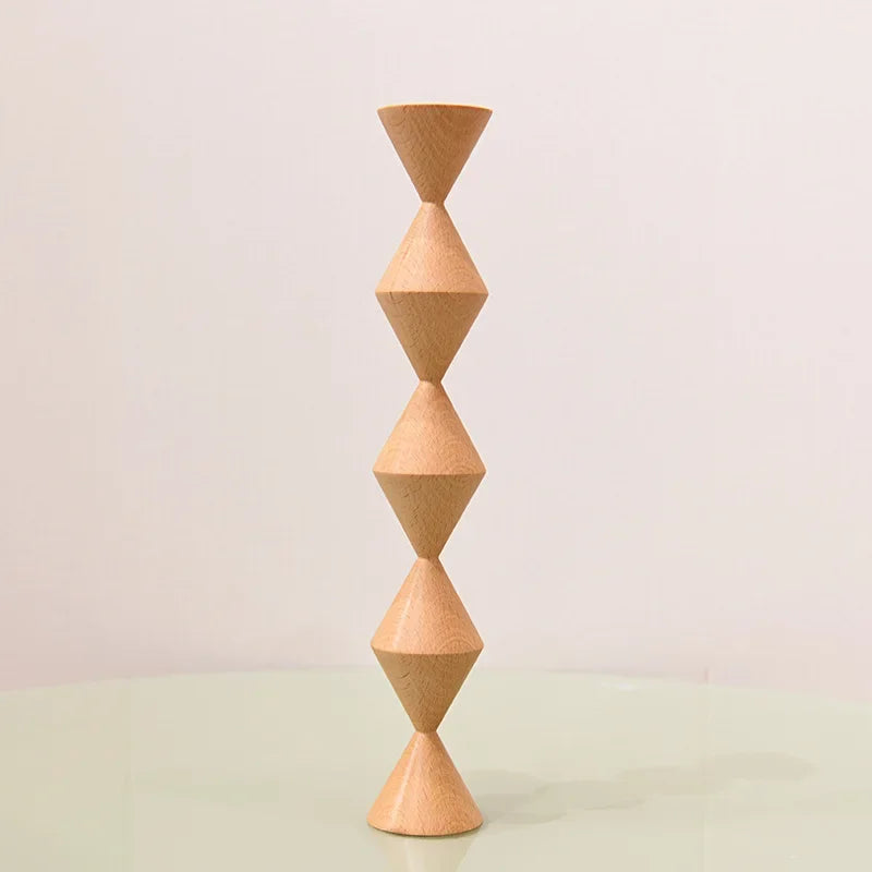 Bougeoir en Bois fait  à la main