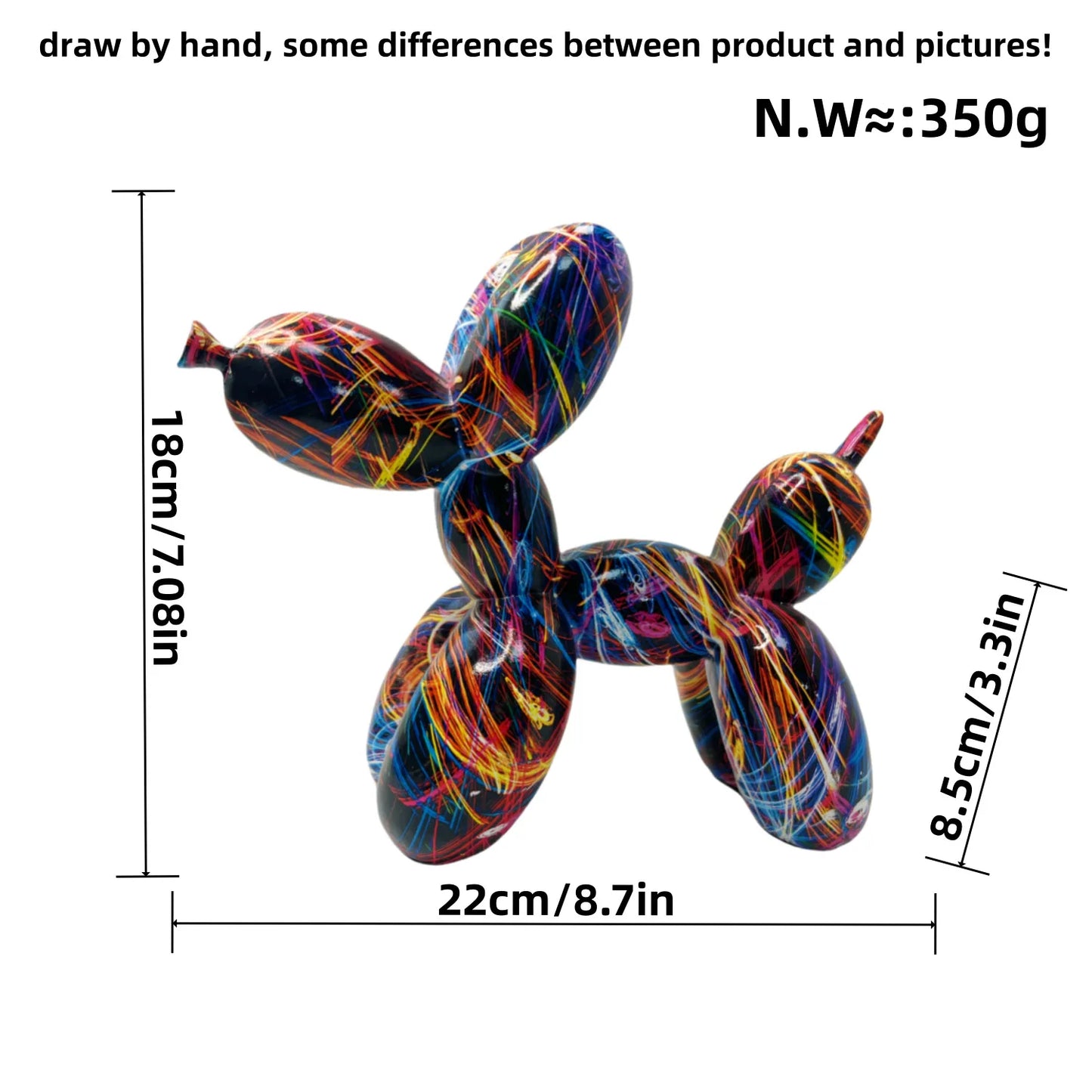 Figurine Chien Ballon Colorée