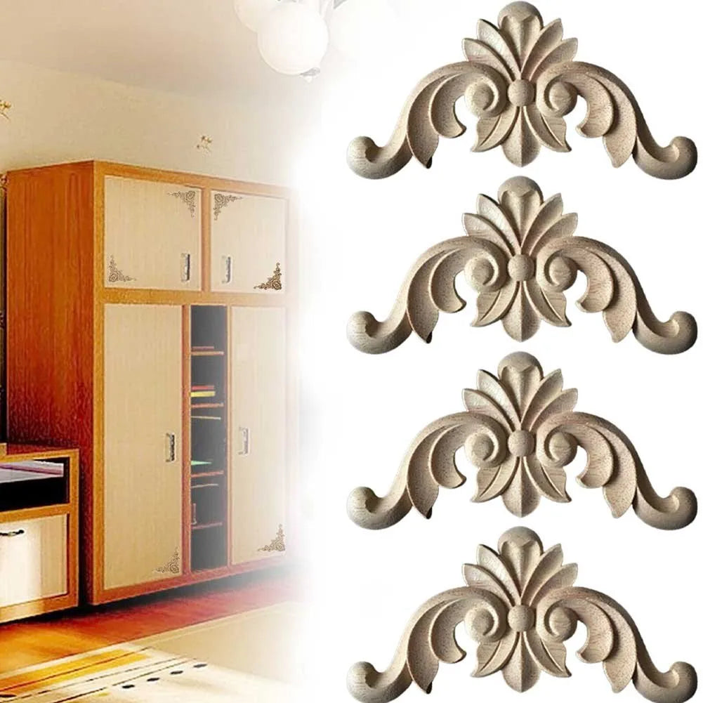 Applique Sculptée en Bois Autocollante