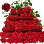 Fleur Artificielle Rose en Velours