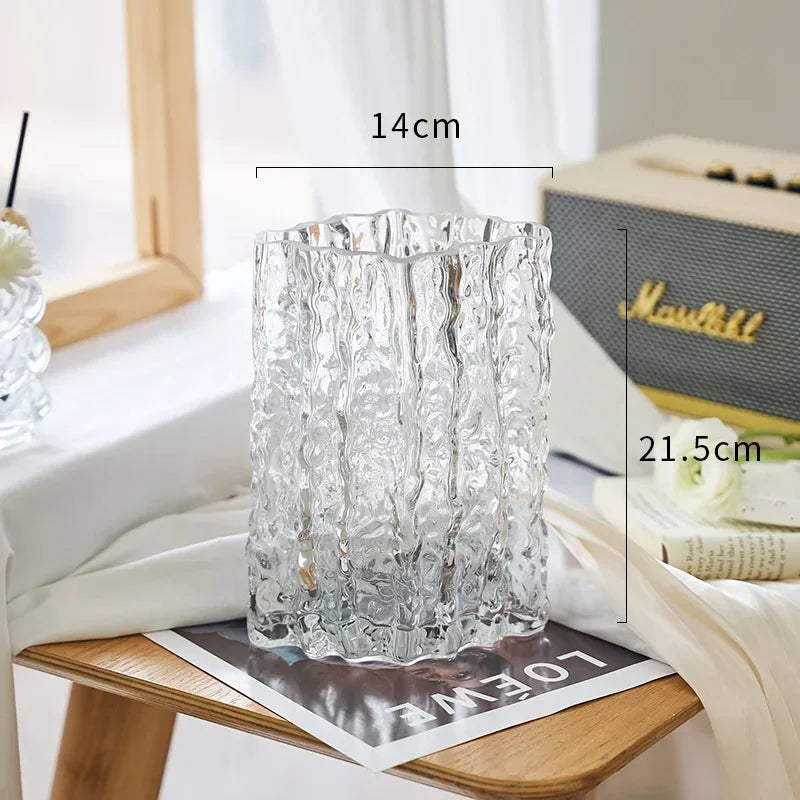 Vase en Verre Glacier Transparent