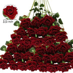 Fleur Artificielle Rose en Velours