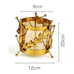 Vase en Verre et Métal Doré