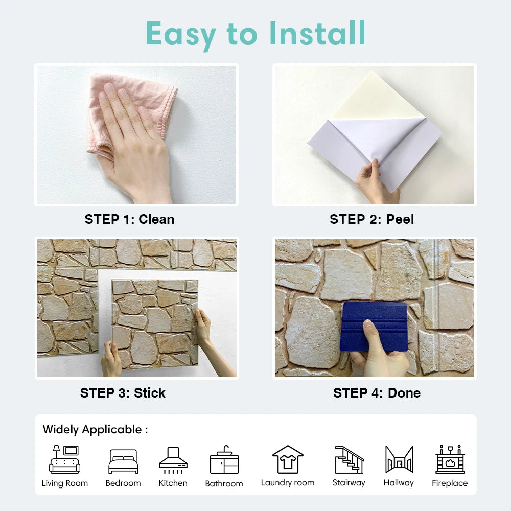 Revêtement Autocollant Mural Décoration 3D