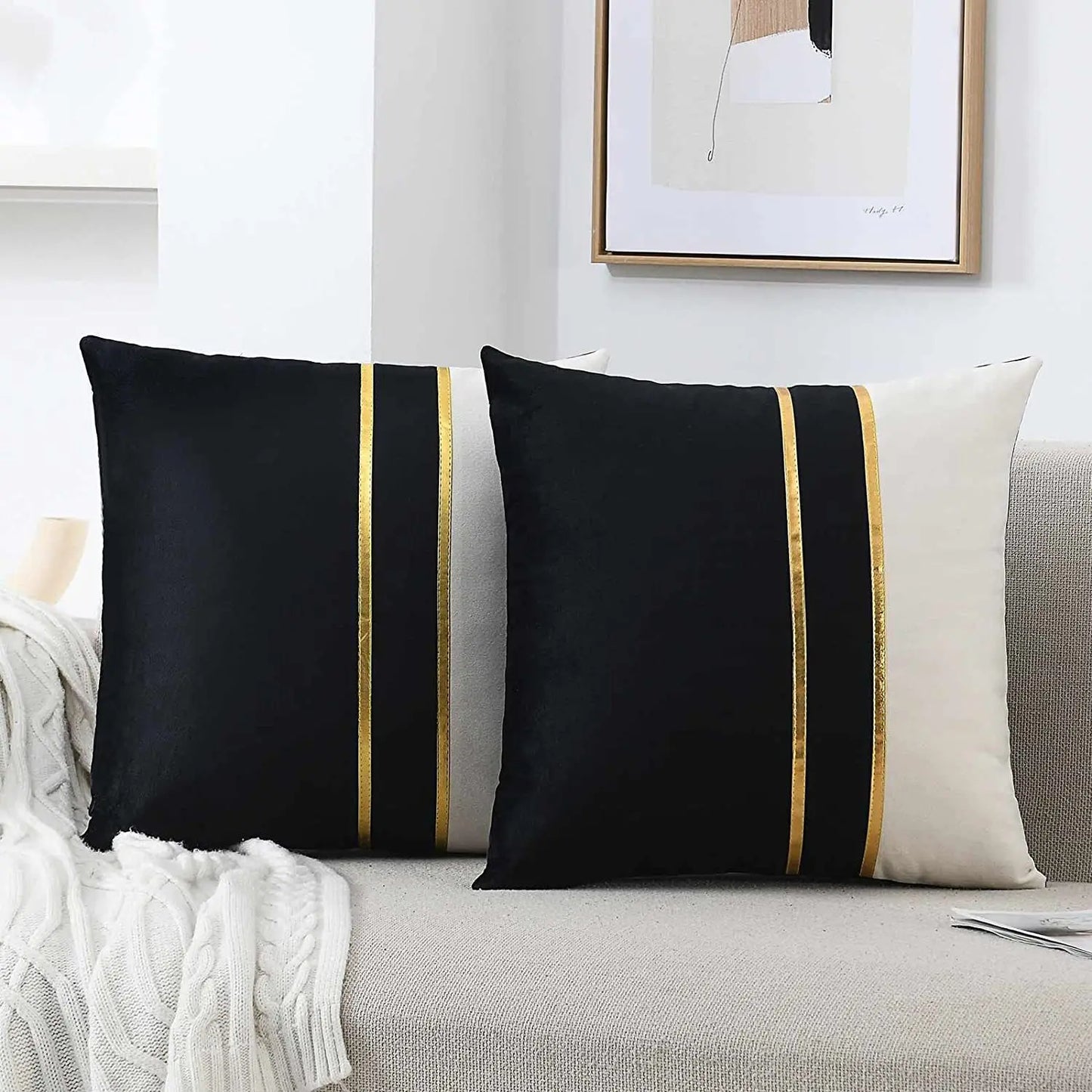 Housse de Coussin Décorative velours