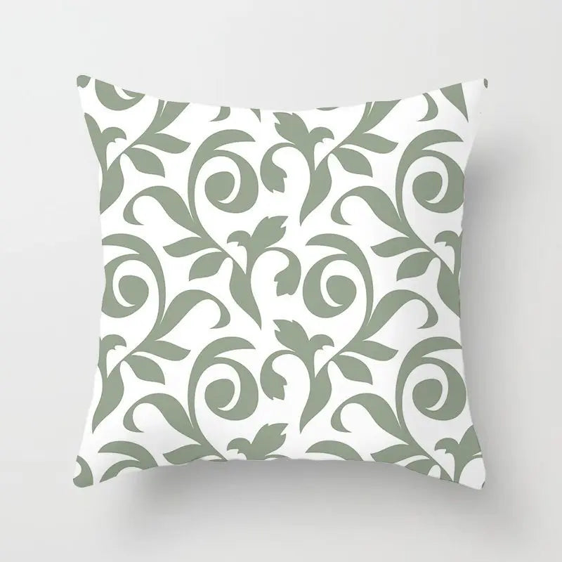 Housse de Coussin Décorative à Motif Géométrique