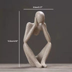 Statue abstraite du Penseur