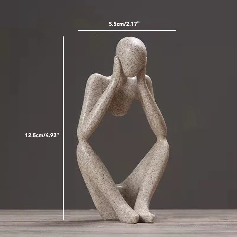 Statue abstraite du Penseur